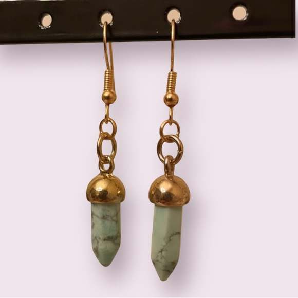 Jewelry - - *LAST ONE* 3 for $15 gold and turquoise howlite stone earrings 1/15/23